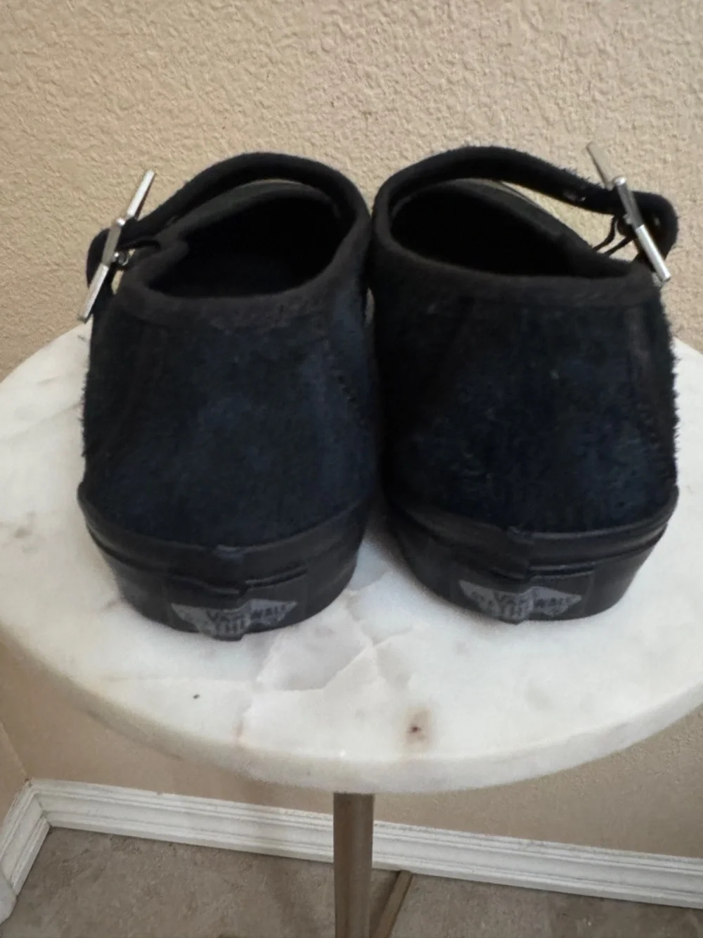NEW Women VANS Mary Jane trendy sneakerina shoes suede Black Star Buckle Sz 7.5 - Picture 6 of 8